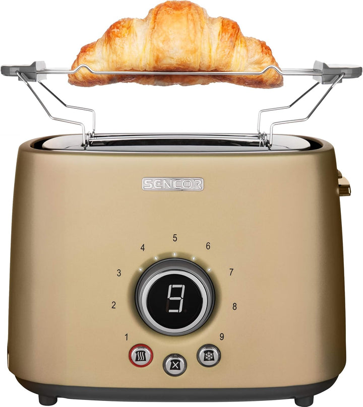 SENCOR STS 6057CH 2-Scheiben-Toaster (1000 Watt, Elektronischer Timer - 9 Stufen der Röstintensitätr