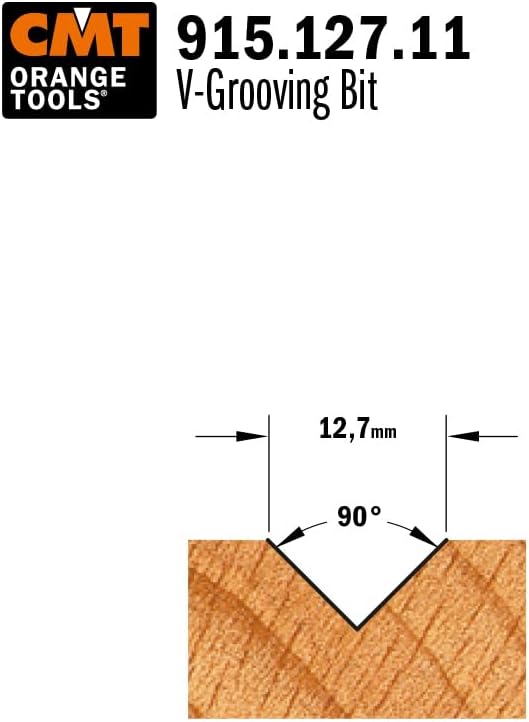 CMT Orange Tools 915.127.11 V (90) HM – Fräser Steckplätze S 8 D 12.7 x 12.7