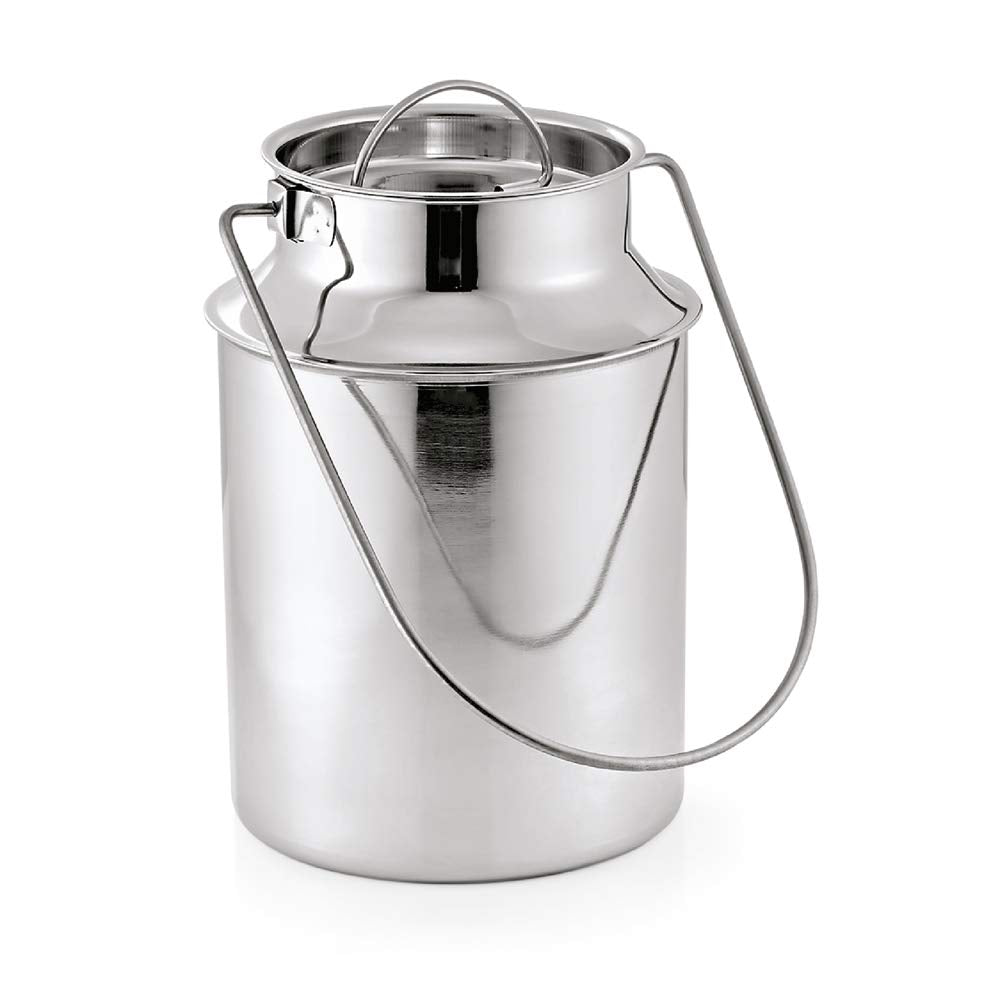 WAS 1012 550 Chromnickelstahl Transportkanne mit Tragebügel und Steckdeckel, 5.5 L, 13.5cm Oben Durc