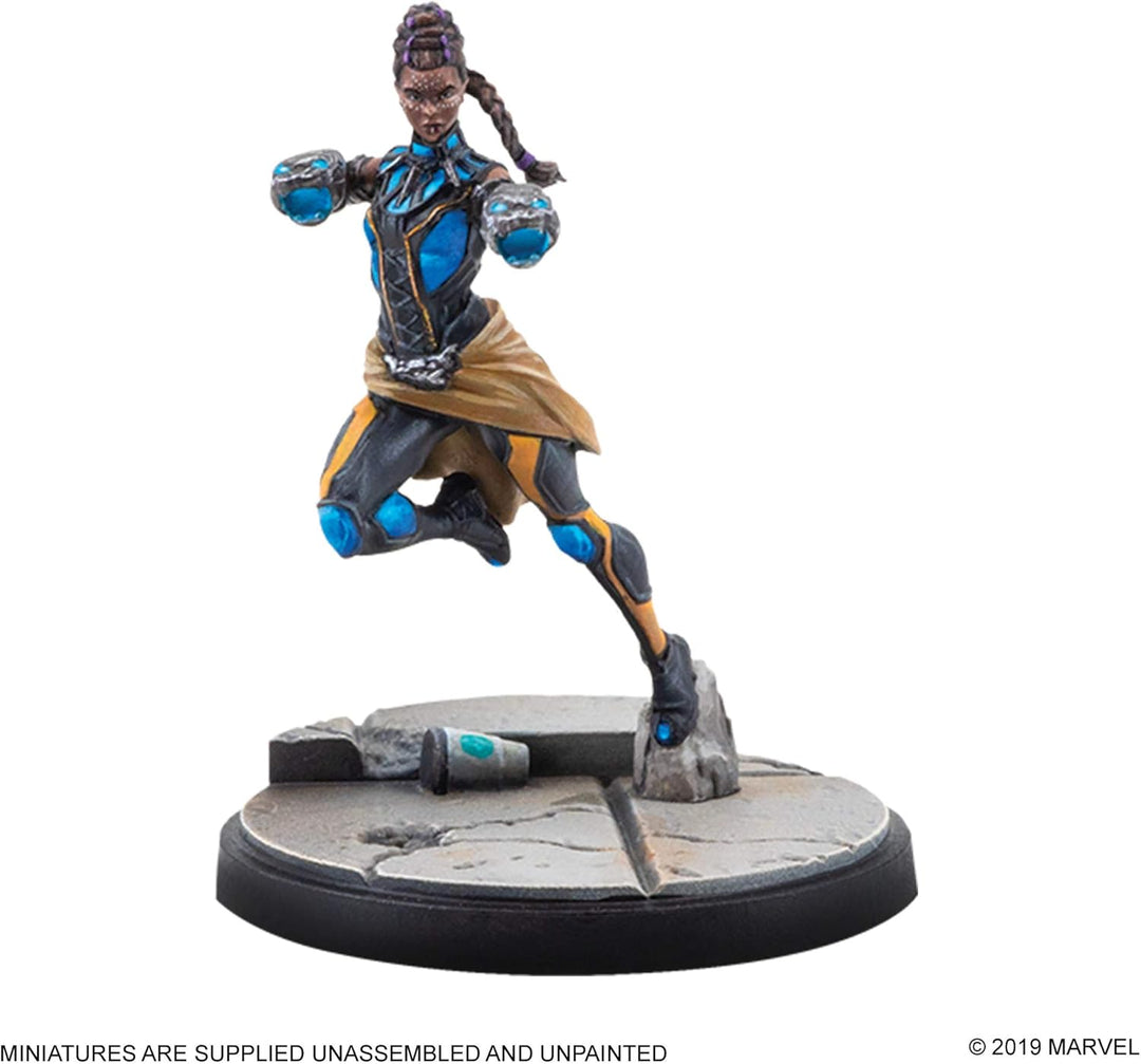Atomic Mass Games , Marvel Crisis Protocol: Character Pack: Shuri and Okoye, Miniatures Game, Ages 1