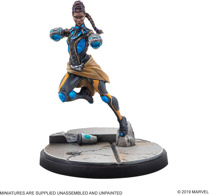 Atomic Mass Games , Marvel Crisis Protocol: Character Pack: Shuri and Okoye, Miniatures Game, Ages 1