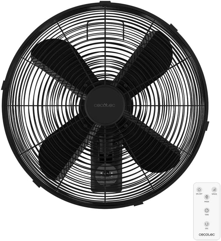 Cecotec - Wandventilatoren EnergySilence 4500 Power Wall Control Black, 50W, 30 cm, 4 aerodynamische