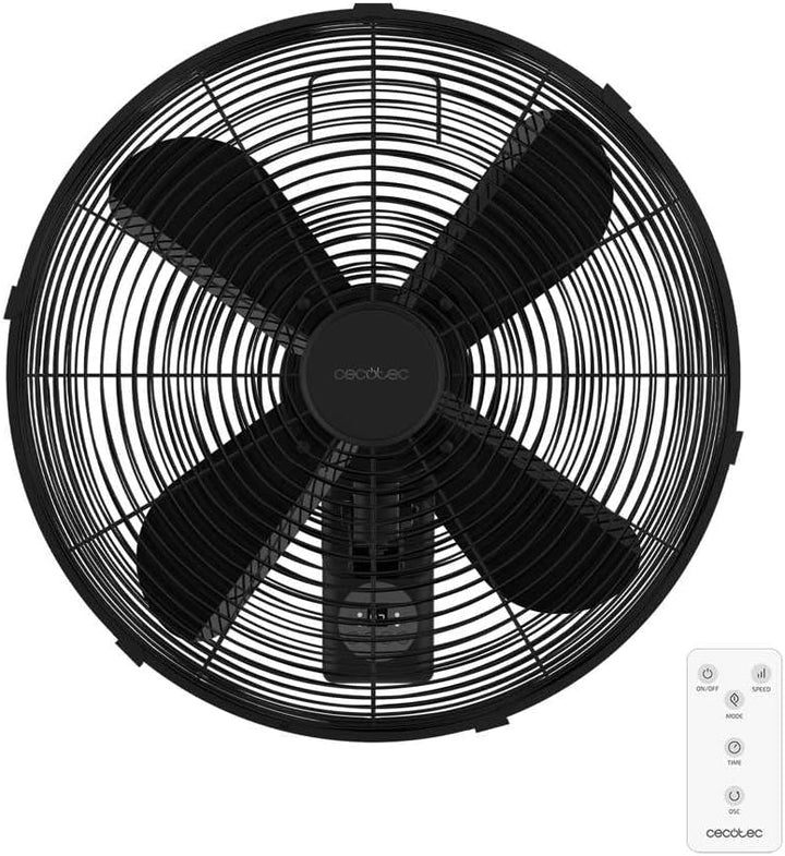 Cecotec - Wandventilatoren EnergySilence 4500 Power Wall Control Black, 50W, 30 cm, 4 aerodynamische