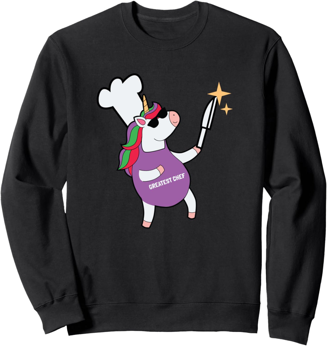 Greatest Chef Funny Unicorn Dabbing Fun Sweatshirt