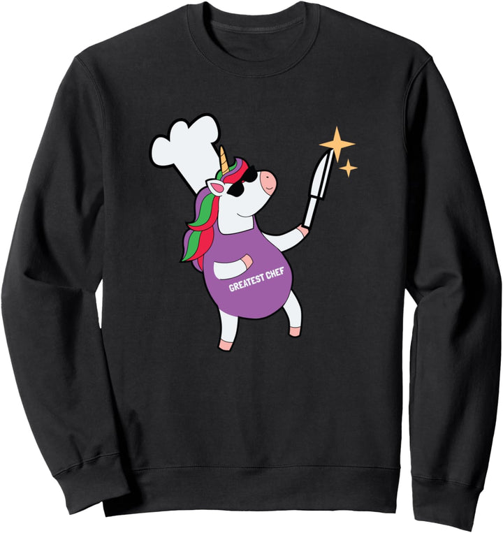 Greatest Chef Funny Unicorn Dabbing Fun Sweatshirt