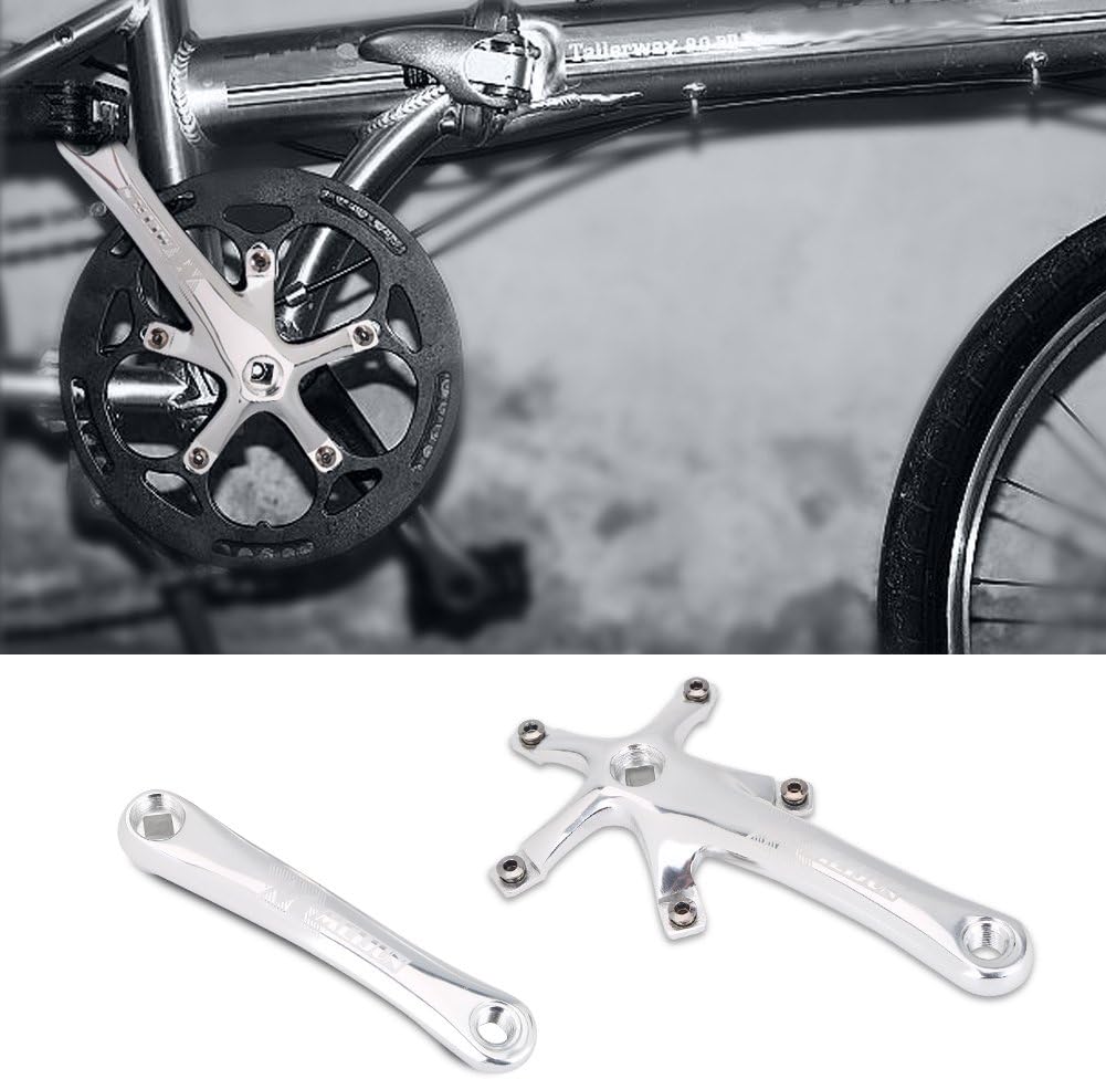 Dilwe Kurbelgarnitur, 1 Paar Aluminiumlegierung Einzelfahrrad Kurbelgarnitur Fahrradreparatur Zubehö