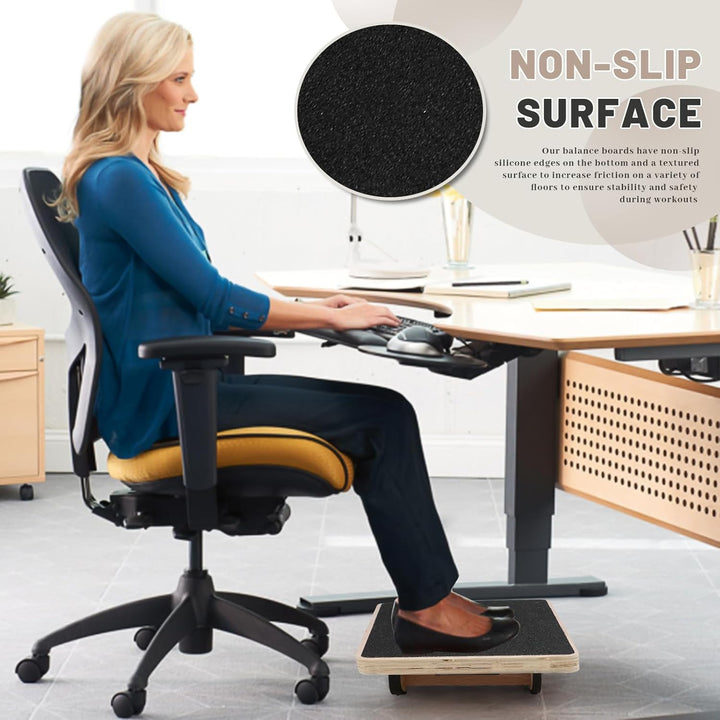 Balance Board, Wackelbrett Physio, Gleichgewichtstrainer, für physikalische Therapie Stehpult Kern S