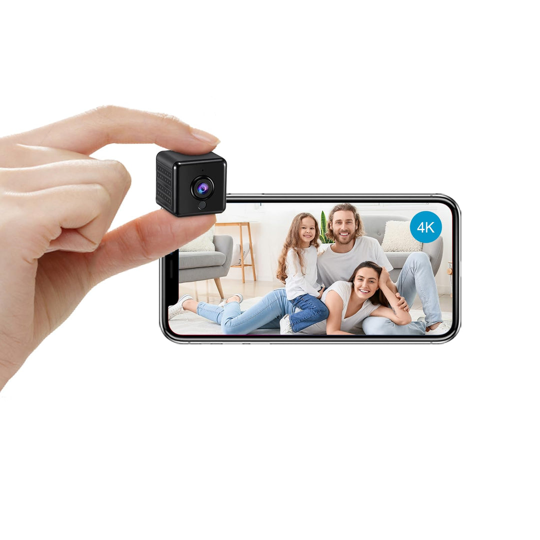 AOBOCAM Mini Kamera, 4K HD WLAN Überwachungskamera Innen Für Live Übertragung Handy APP, WiFi Camera