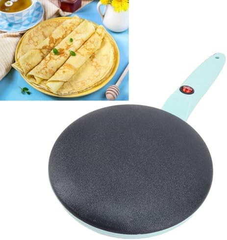 Asixxsix Kabelloser Crepe Maker, 8 Zoll runder elektrischer Crêpe-Maker, leicht zu reinigen, Automat