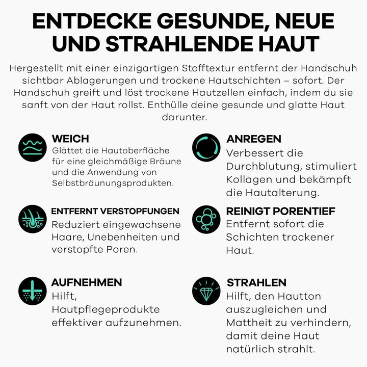 Dermasuri Tiefenpeeling-Rückenschrubber – Peeling-Badetuch – Duschschwamm Mit Zwei Texturen – Wieder