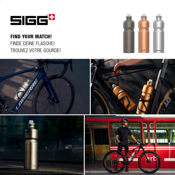 Sigg - Alu Fahrrad Trinkflasche - Move MyPlanet - Klimaneutral Zertifiziert - Federleicht - BPA-frei