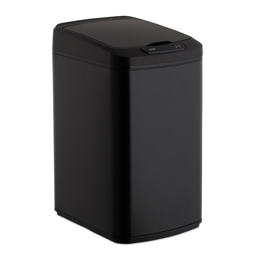 Relaxdays Sensor Mülleimer 12l, eckiger Abfalleimer mit Deckel &amp; Inneneimer, Küche &amp; Bad, Automatik