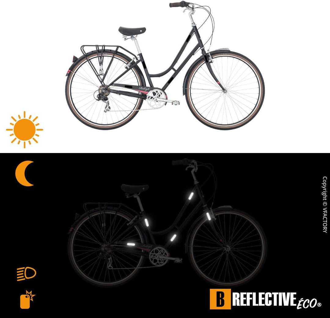 B REFLECTIVE - 2 x Set Aufkleber Retro Reflektierende Aufkleber Motorradhelm, Fahrrad, Roller,... –