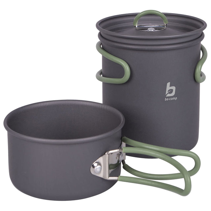 Bo-Camp Alu Kochset 2-teilig Camping Koch Geschirr Trekking Topf Outdoor Pfanne