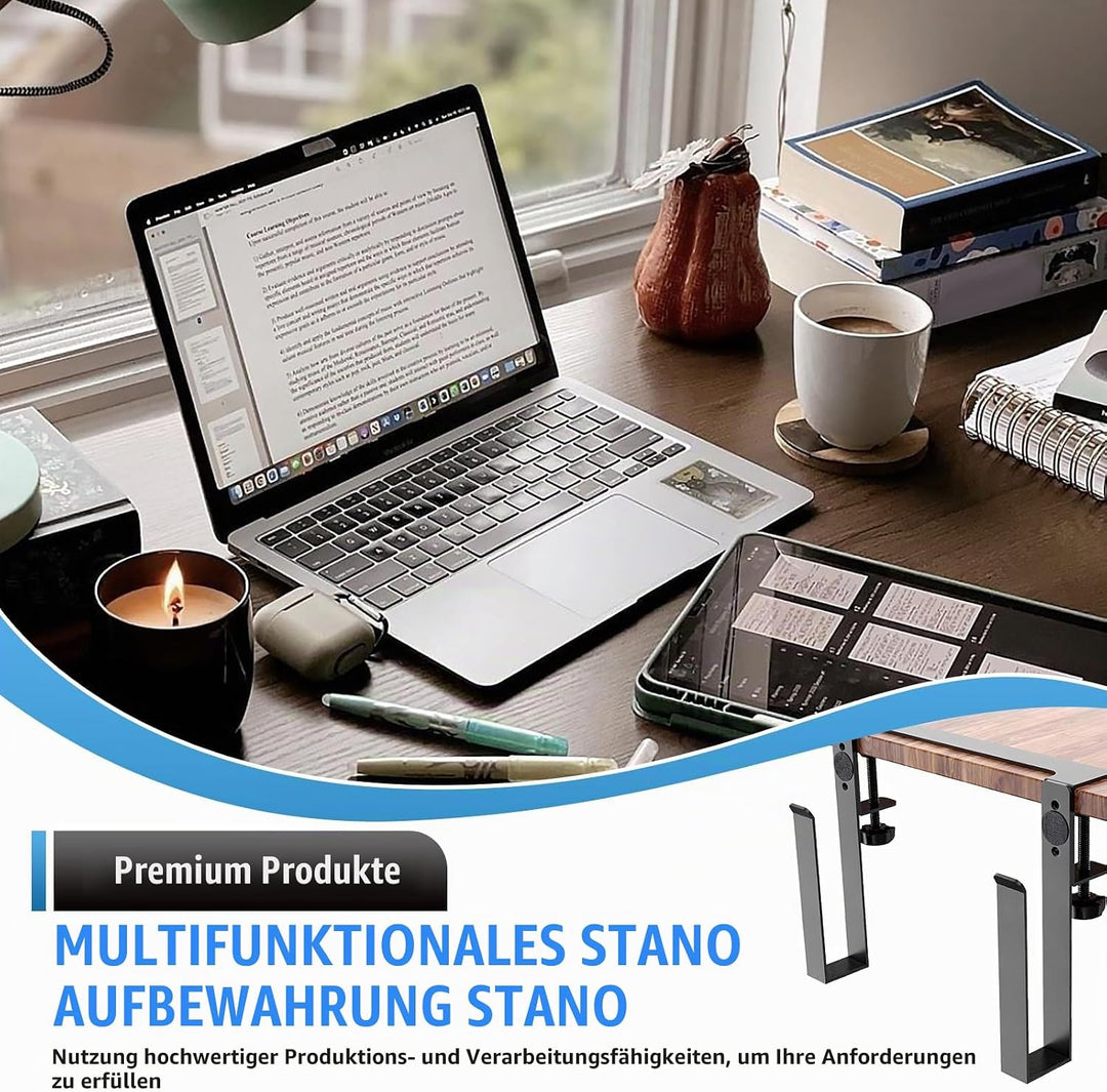 Verstellbare Schreibtischseitenlaptop-Halterung, Laptop Halterung, Metall Aufhängbarer Laptop Organi
