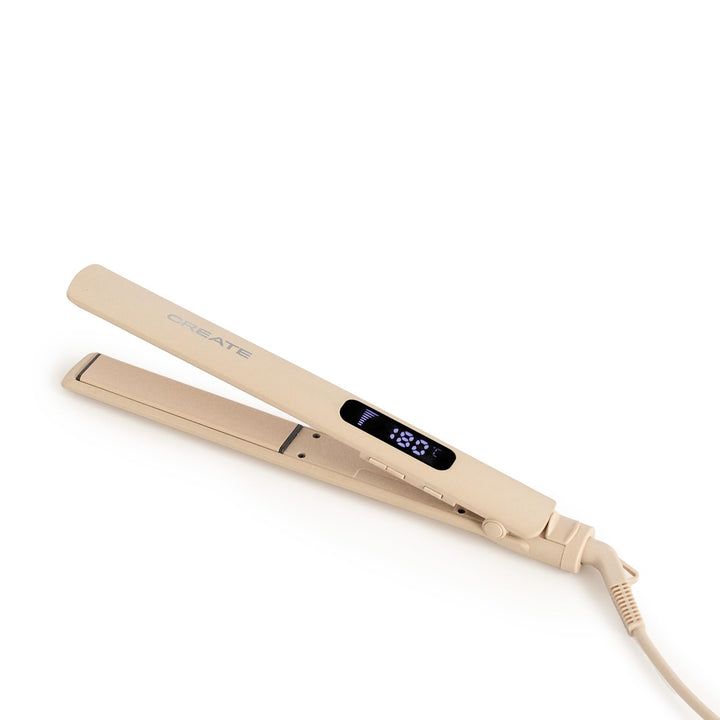 CREATE/CERAMIC STYLER SLIM/Keramikbeschichteter Haarglätter Sand/Digitales Glätteisen, 9 Temperature