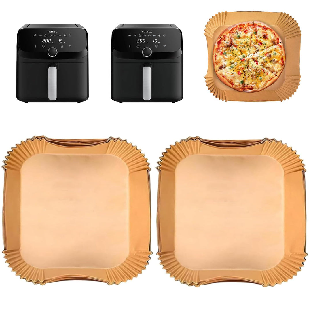 120 Stück Airfryer Backpapier für Tefal Easy Fry Mega Heissluftfritteuse 7.5L, Airfryer Zubehör für