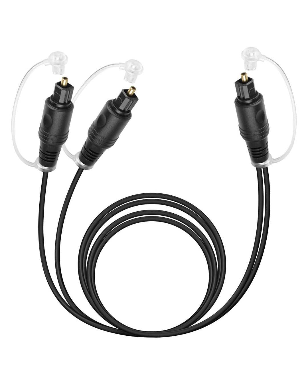 RIIEYOCA Toslink Splitter 1 in 2 out, 1 Stecker zu 2 Steckern Optisches Audiokabel für Heimkino, Blu