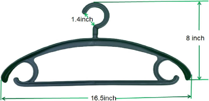 10 Stück robuste Kunststoff-Kleiderbügel 11,3 kg Kapazität Drehhaken breite Schulter rutschfest dick
