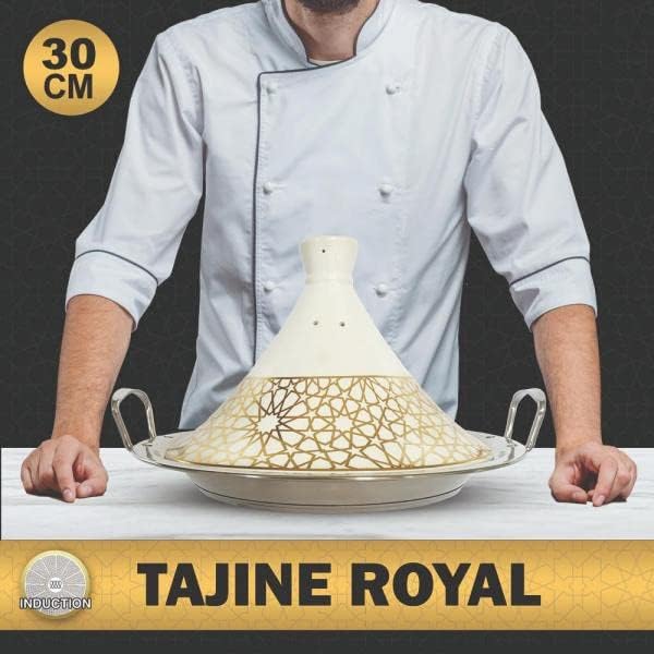 Marokkanische Tajine Tagin Tajin Royal Ø 30 cm Keramik Induktion Kochtopf, orientalischer Kochtopf