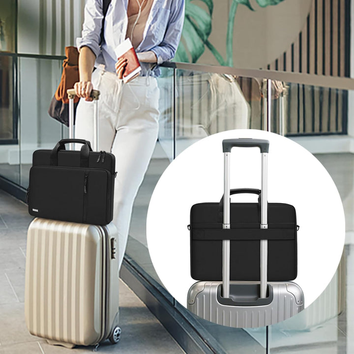 TECOOL 17,3 Zoll Laptoptasche, 360° Schutz Laptop Schultertasche Umhängetasche für 17-17,3 Zoll Leno