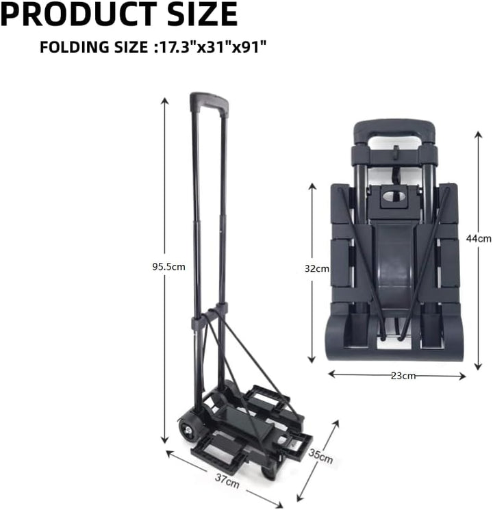 Sackkarre klappbar Aluminium Transport und Handkarre Transportkarre mit ausziehbarem Griff belastbar