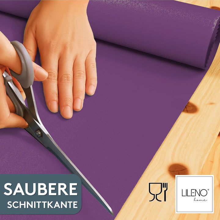 LILENO HOME Tischdeckenrolle 1,10 x 25 m - Tischdecke Lila aus Vlies - Stoffähnlich, abwaschbare Tis