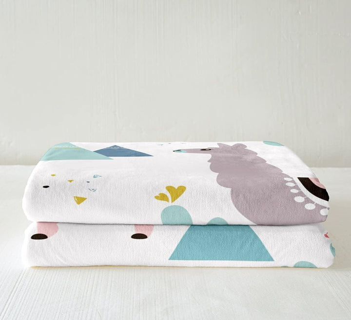 Mädchen Lama Kuscheldecke Schöne Lama Alpaka Design Wohndecke Kaktus Gedruckt Flanell Fleecedecke 15