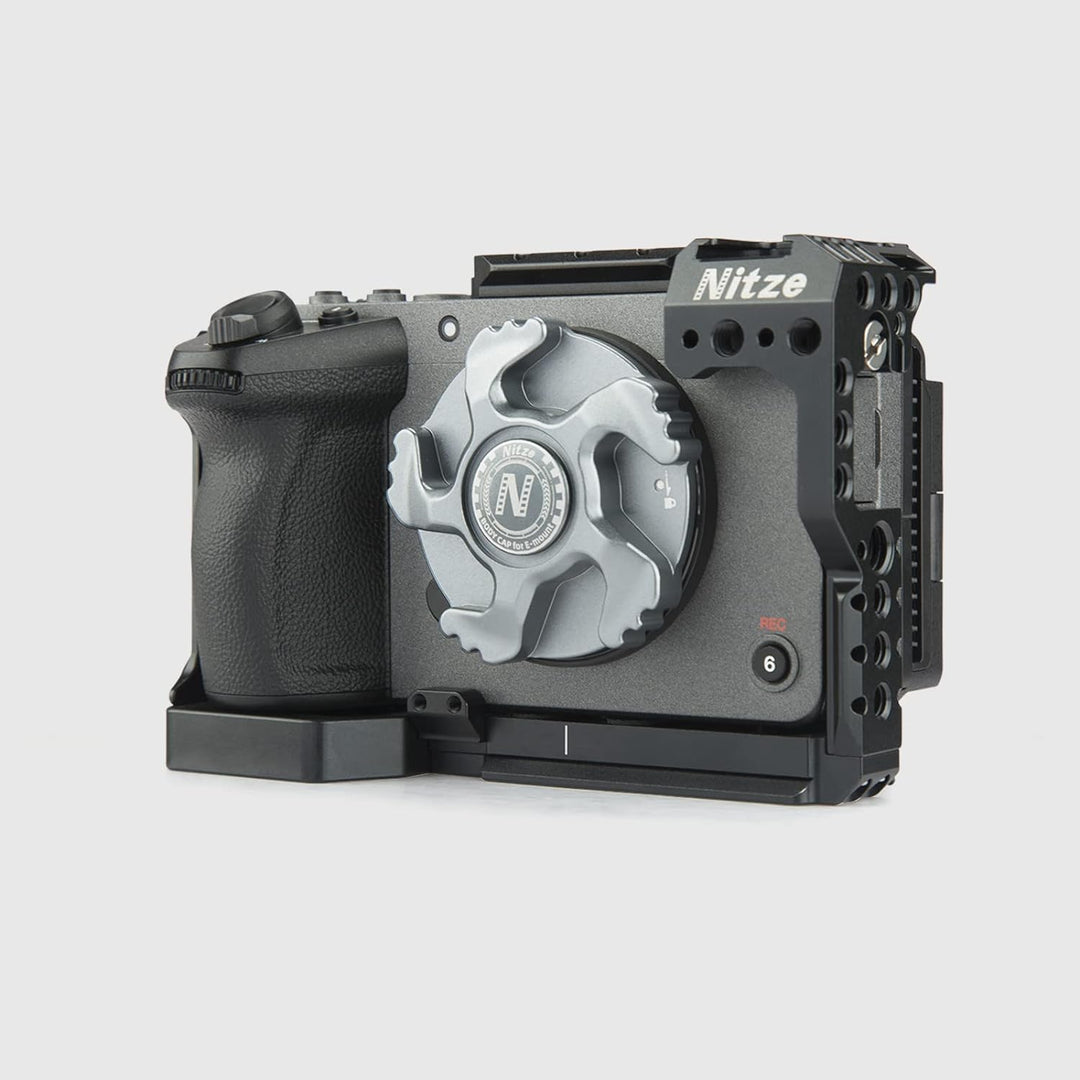 Nitze E Mount Camera Body Cap, E Mount Kamera Gehäusekappe aus Aluminiumlegierung für Sony FX3 / FX3