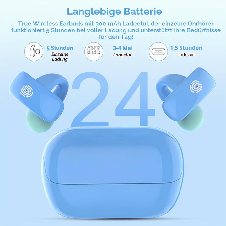 BANIGIPA Kinder True Wireless Earbuds, offene Ohrhörer für, leicht und bequem, 85 dB gesunde Lautstä