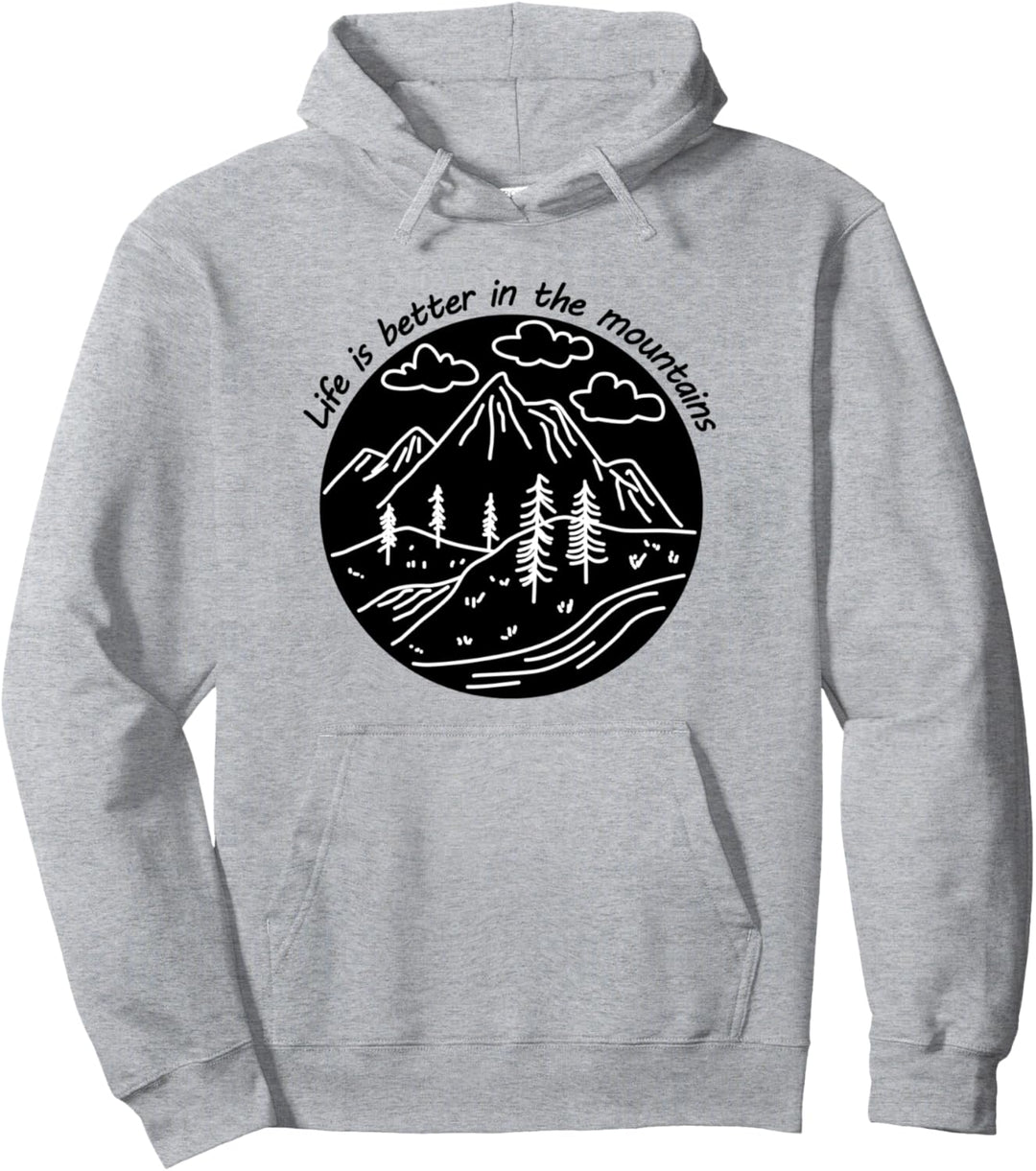 Leben in den Bergen Abenteuer Wandern Natur Pullover Hoodie