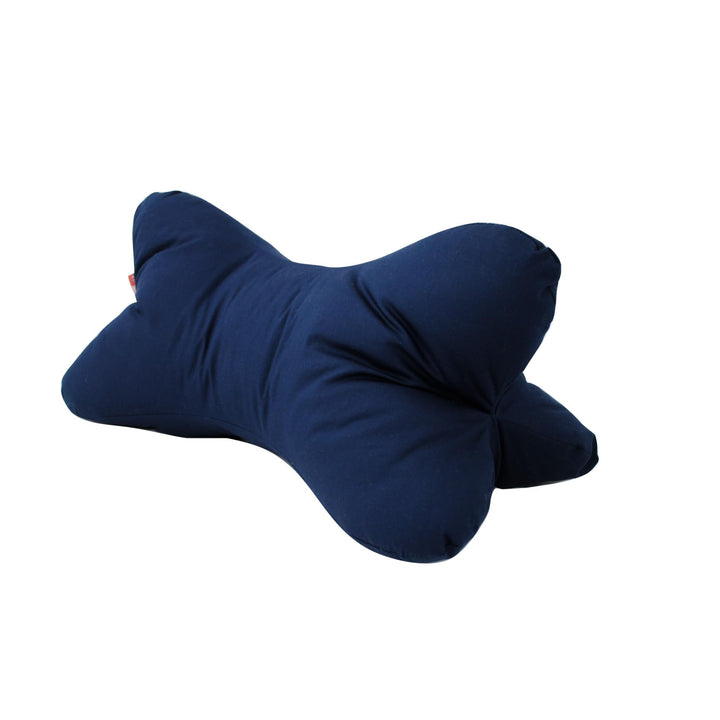 Leseknochen | Nackenkissen - Lesekissen | 44 x 23 cm (Baumwolle, Blau) Blau Baumwolle, Blau Baumwoll