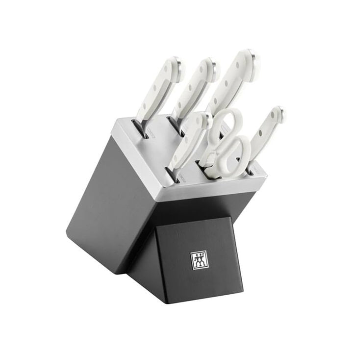ZWILLING Pro le blanc Selbstschärfender Messerblock 7-tlg, Schwarz SIGMAFORGE