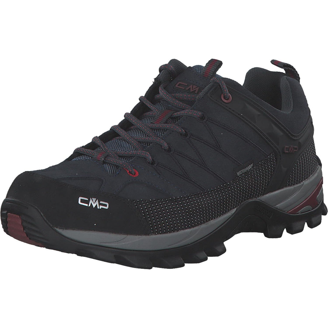 CMP Herren Rigel Low Shoes Wp Trekking-& Wanderhalbschuhe 39 EU Asphalt Syrah Dark, 39 EU Asphalt Sy