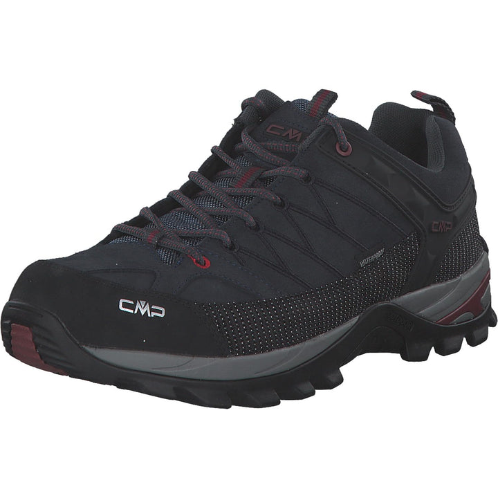 CMP Herren Rigel Low Shoes Wp Trekking-& Wanderhalbschuhe 39 EU Asphalt Syrah Dark, 39 EU Asphalt Sy