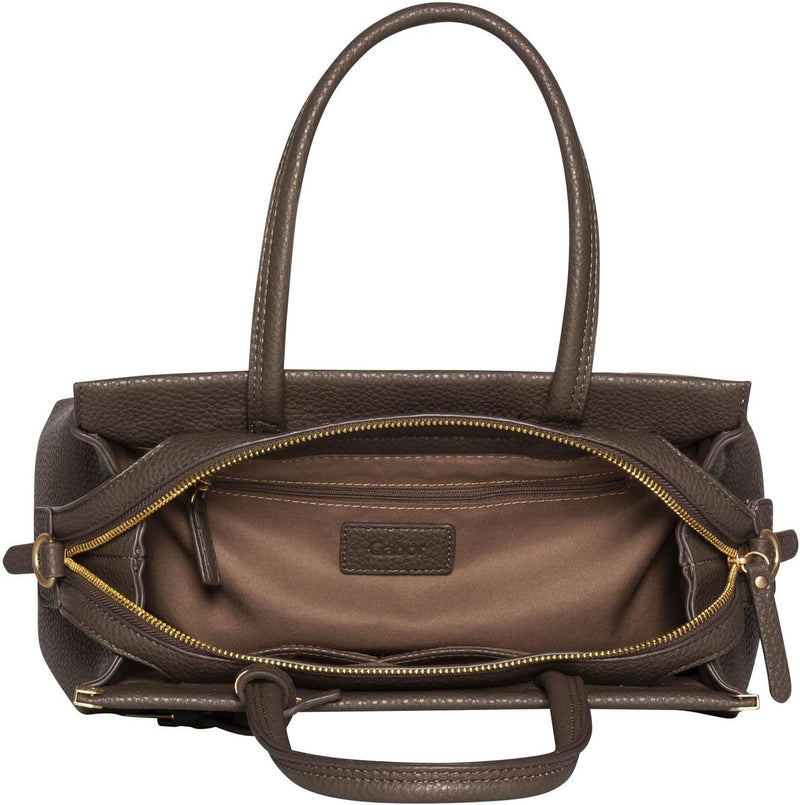 Gabor bags Gela Damen Shopper Umhängetasche Reissverschluss Beige 35x13,5x24 Dark Taupe, 35x13,5x24