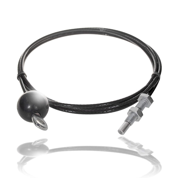 Drahtseile24 Stahlseil ummantelt für Fitnessgerät mit Öse und Gewindebolzen | 4mm (3 auf 4) Stärke |