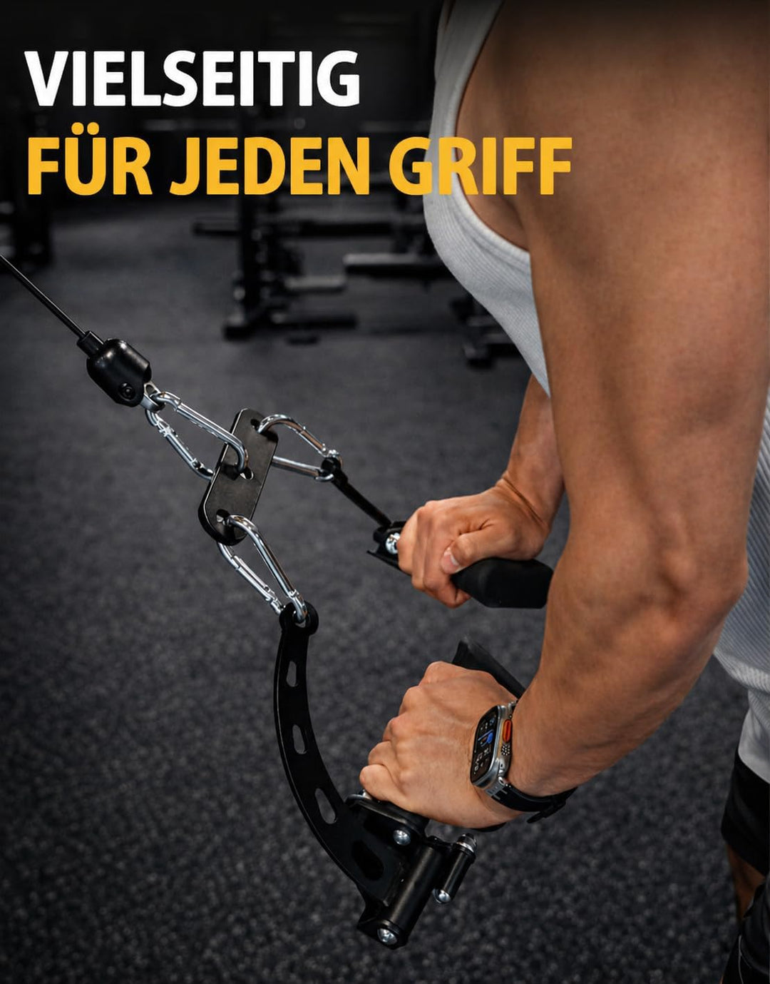 2:1 Kabeladapter, verstellbare LAT-Pulldown-Stange, Aufsätze für Kabelzugmaschinen – 15 cm
