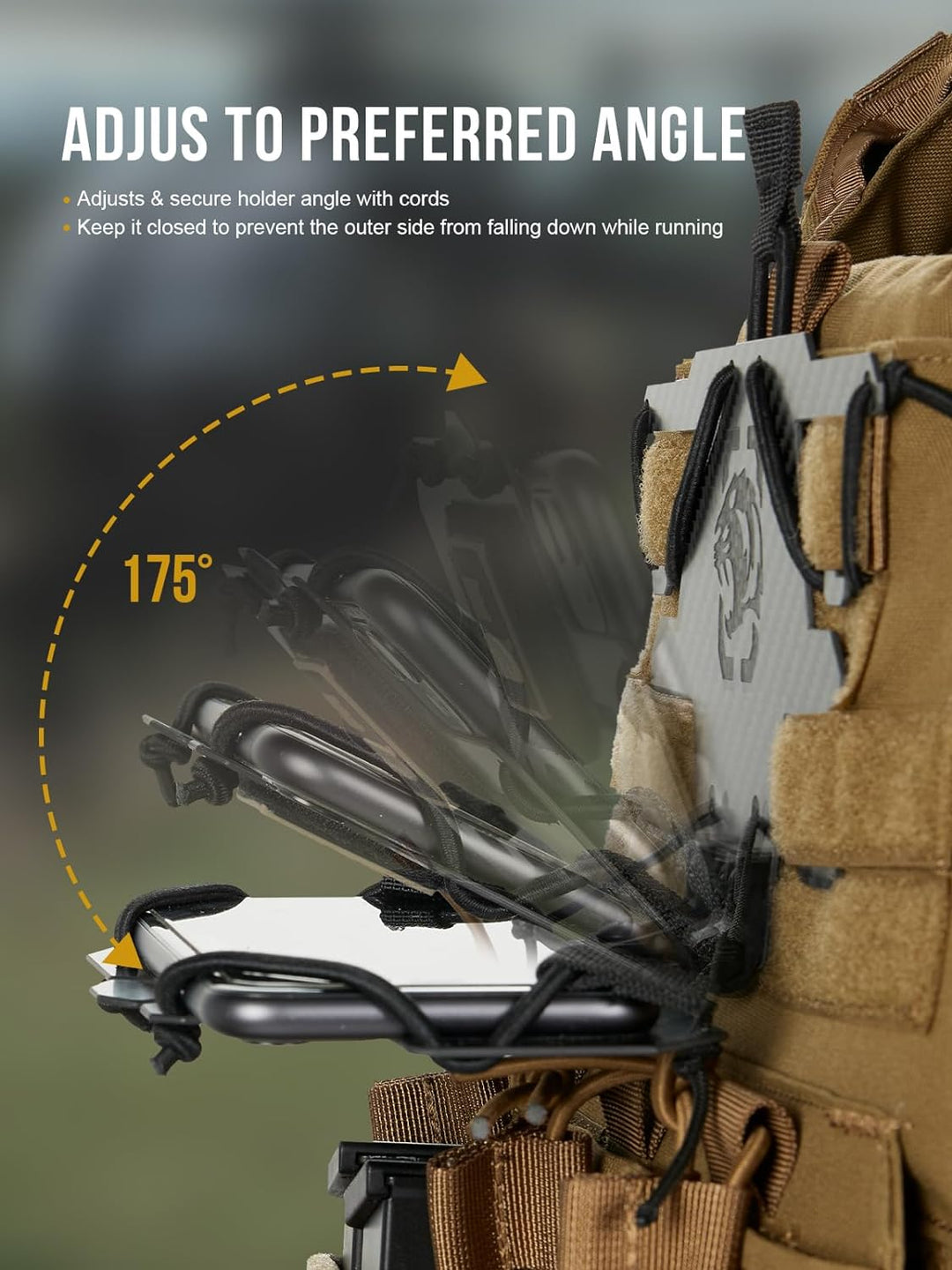OneTigris Plattenträger Telefon Halterung Handyhalter Montageplatte für Plate Carrier Taktische West
