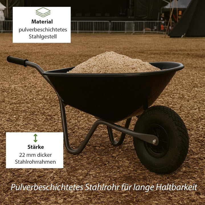 TRUTZHOLM Kinderschubkarre Uni 40 kg Traglast 3,6 kg Stahl Kunststoff Vollgummirad Schiebkarre Garte