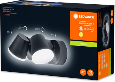 Ledvance LED Wand- und Deckenleuchte, Leuchte für Aussenanwendungen, Warmweiss, Endura Style Midi Sp