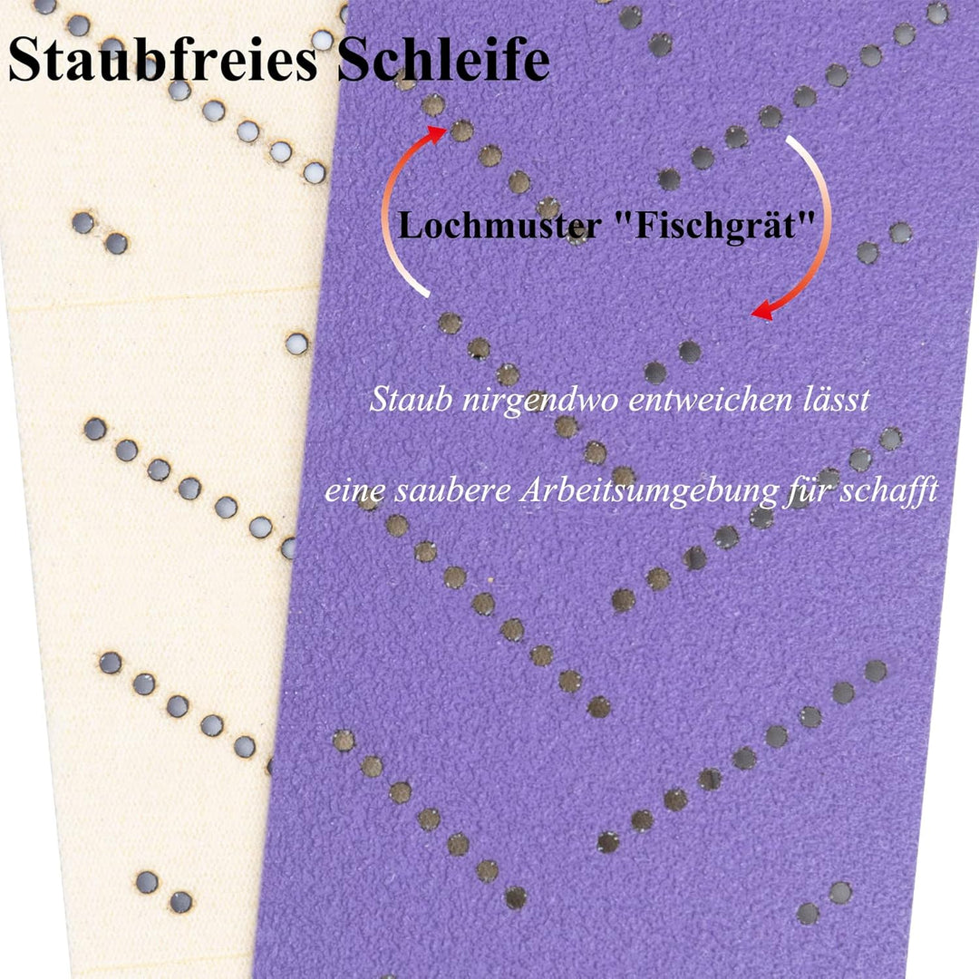 Clean Schleifpapier Rolle Purple Clean Schleifrolle 70 mm x 12 m Multi-Hole Schleifblattrolle Rechte