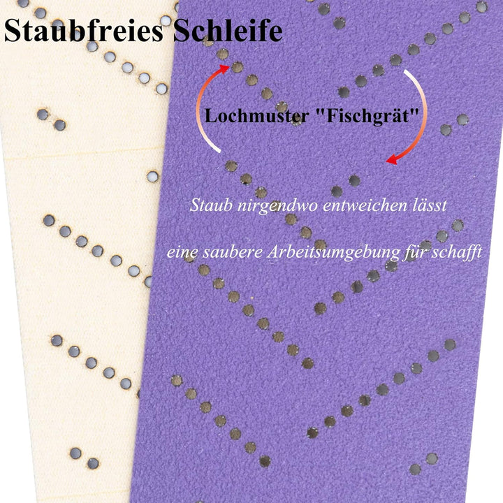 Clean Schleifpapier Rolle Purple Clean Schleifrolle 70 mm x 12 m Multi-Hole Schleifblattrolle Rechte