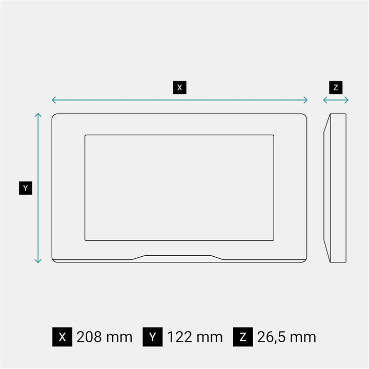 LEGRAND, EASYKIT Plus Video-Innenstelle, 7"-Hochglanz-Farbmonitor, Sensortasten, individuelle Einste