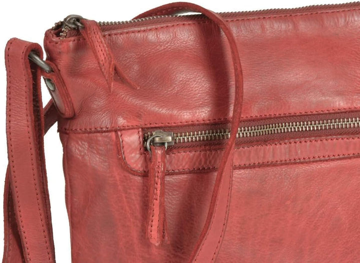 Bear Design Damen Tasche Ledertasche Umhängetasche Schultertasche 30x27cm rot