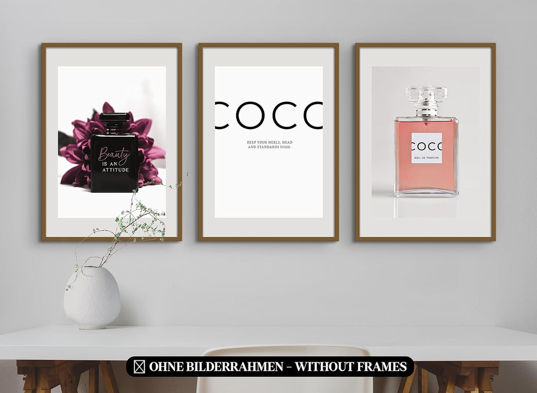 CreativeRobin » Rose, Style & Fashion « Wandbilder Poster-set | Wohnzimmer Deko | 4x A3 + 2x A4 Wand
