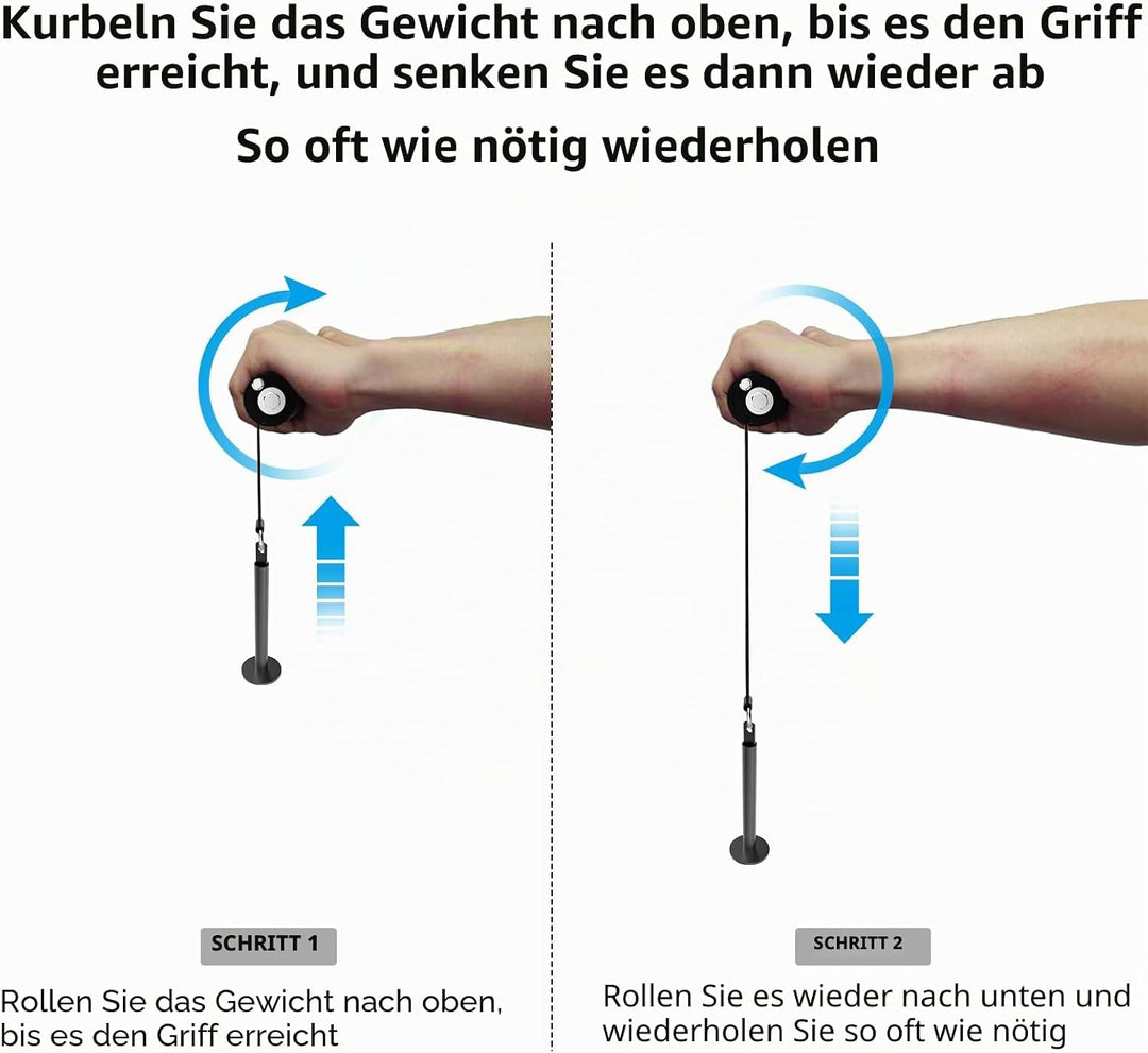 Handgelenk- und Unterarmtrainer, Handgelenkrolle & Unterarmkräftiger für Training und Workout, ideal