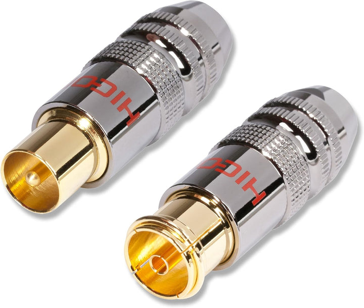 HDTV Antennenkabel 5-fach geschirmt max 140dB Class A+ DVB-C HICON Stecker HI-ANCM01 (7m, 140 dB wei