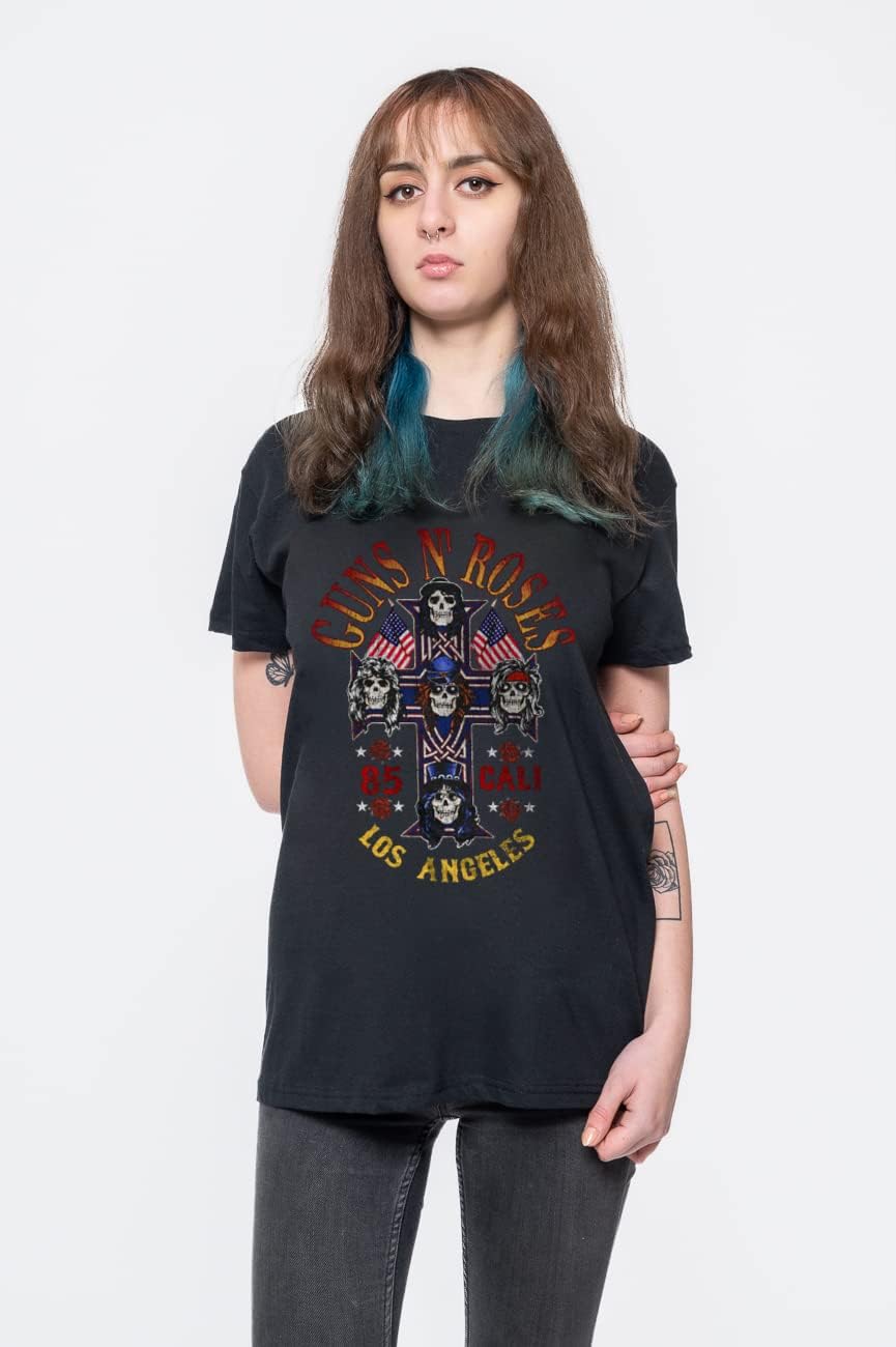 Guns N Roses T-Shirt Cali Band Logo Offizielles Herren XL Schwarz S, Schwarz S
