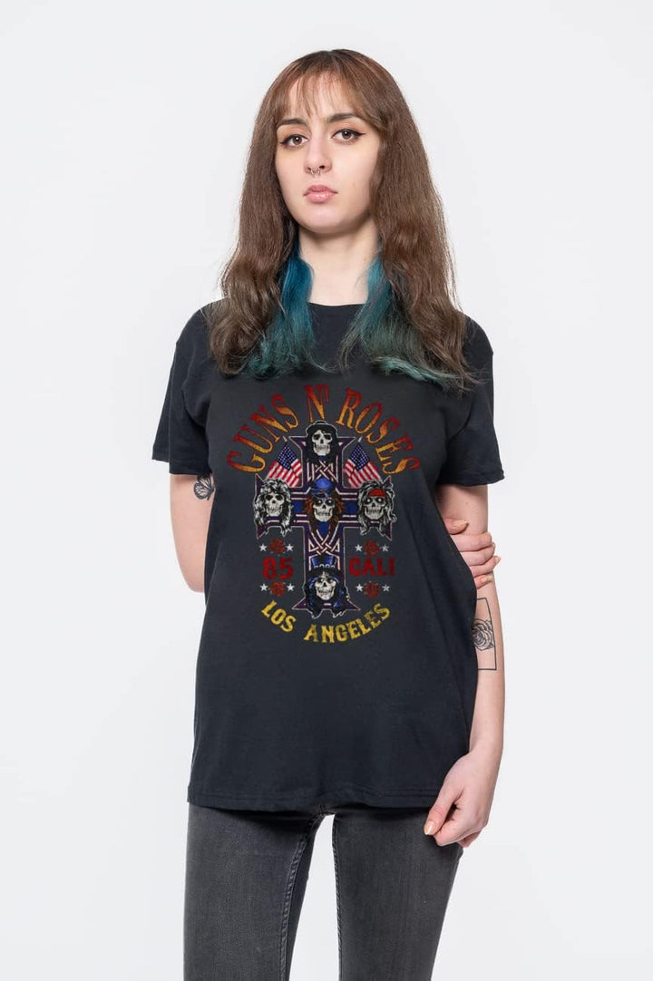 Guns N Roses T-Shirt Cali Band Logo Offizielles Herren XL Schwarz S, Schwarz S